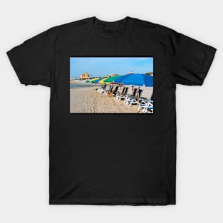 Multi color umbrellas on the beach T-Shirt